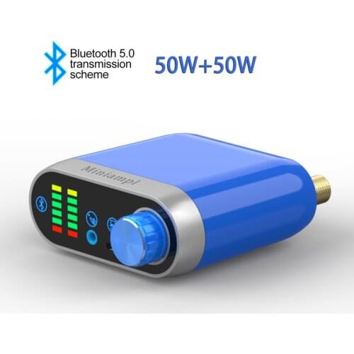 Bluetooth 5.0 Digital Power Amplifier Class D HiFi Amplifier 50W+50W Support Bluetooth Wired USB Input With Power Supply
