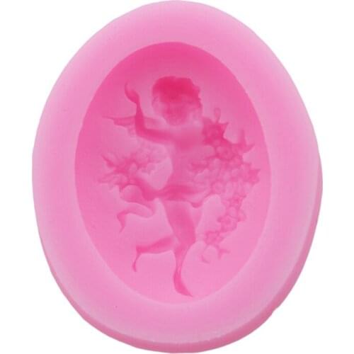 DIY Angel Girl Flower Fairy Cake Fondant Silicone Mold Soft Candy Chocolate Silicone Mold Cooking Cake Decorating Candle Tool