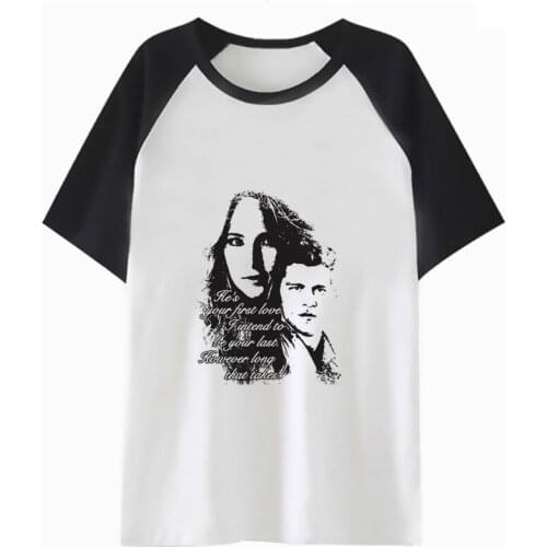 Vampire diaries t shirt graphic t-shirt tee female tops kawaii femme women harajuku tshirt clothing cartoon K3065