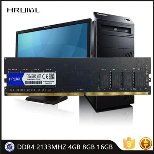 HRUIYL PC Memory RAM PC4-17000-CL15 DDR4 2133MHz 4GB 8GB 16GB 1.2V 288 Pin DIMM Desktop Memory Sticks Computer Accessories