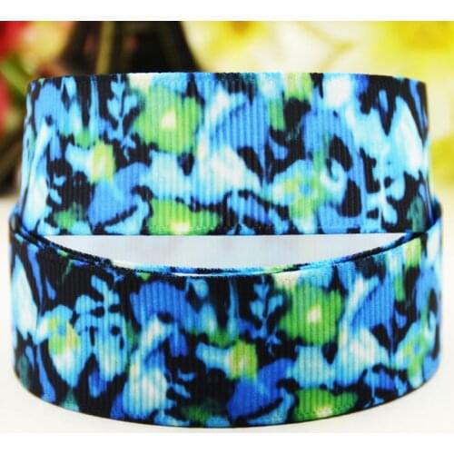 22mm 25mm 38mm 75mm Abstract pattern printed Grosgrain Ribbon party decoration 10 Yards X-03838