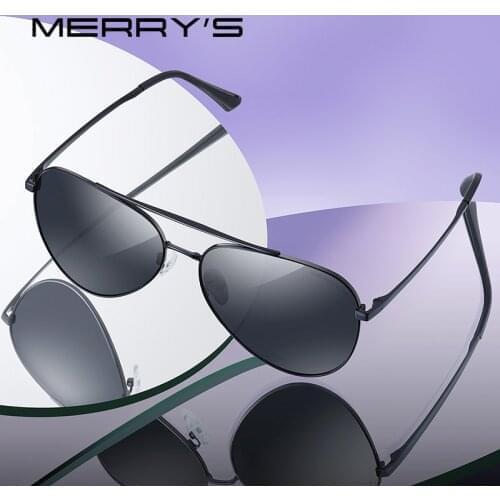 MERRYS DESIGN Men Classic Pilot Sunglasses HD Polarized Sun glasses Driving Fishing Eyewear For Men Women UV400 Protection S8134