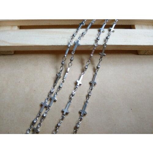 Metal chain 3 Meter Meter Antique Bronze color plated Copper Special heart or Cross Necklace Chains smb1115