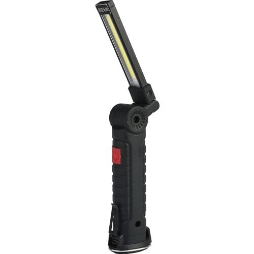 Multi-function USB Rechargeable COB+LED Emergency Cordless Worklight Foldable Light 175B 360Degree Rotation With Magnet And Hook