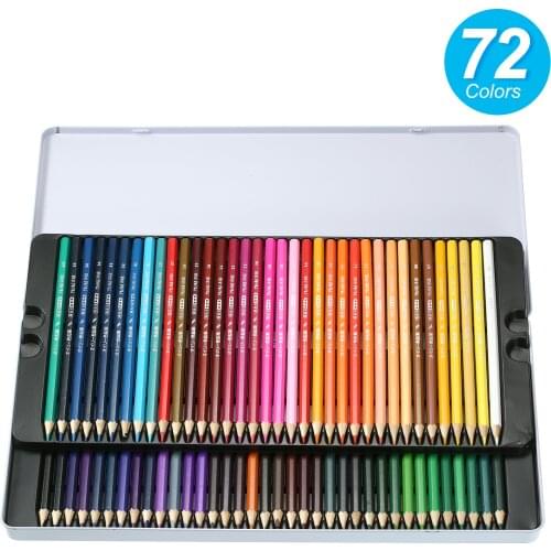 72 Colored Pencils Set Professional Oil Color Pencils with Metal Storage Case for Drawing Sketching Writing Books Art Supplies