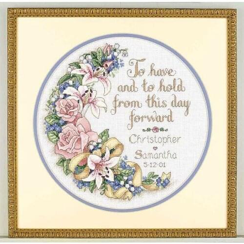 Top Grade Cross-stitch Kits for Embroidery Needlecrafts Counted Cross Stitch, To Have & To Hold Wedding Record Wedding Garland