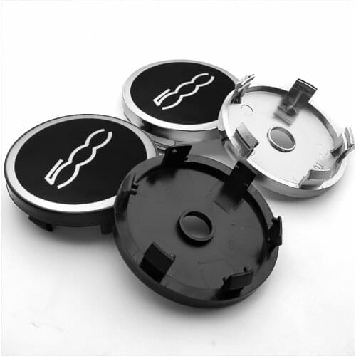 4PCS 56+60mm Car Wheel Center Hub Caps Sticker Decal Car Styling For Fiat 500 Abarth Punto Palio Bravo Doblo Car Accessories