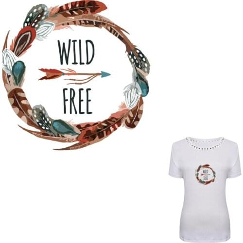 COSBILL Feather Patches Imagination Iron Applique For T-shirt Dresses Patches A-level Washable Decoration Sticker Y-010