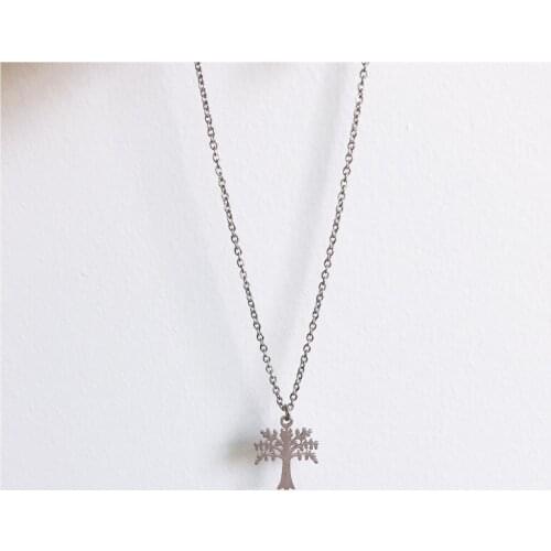 New Stainless Steelgirl Tree of Life Necklace Pendant Tree Short Necklace Fashion Jewelry Party Valentines Day Keepsake