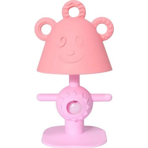 ABDL BABY 4pcs 100% Silicone cartoon guardian knight rattle baby toys Teether Food Grade Silicone Pearls Pendant Baby Products