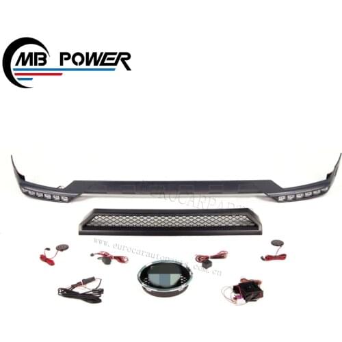 G class G63 G65 W463 Front Lip with logo 1990~2018y W463 G63 G65 PU material front spoiler