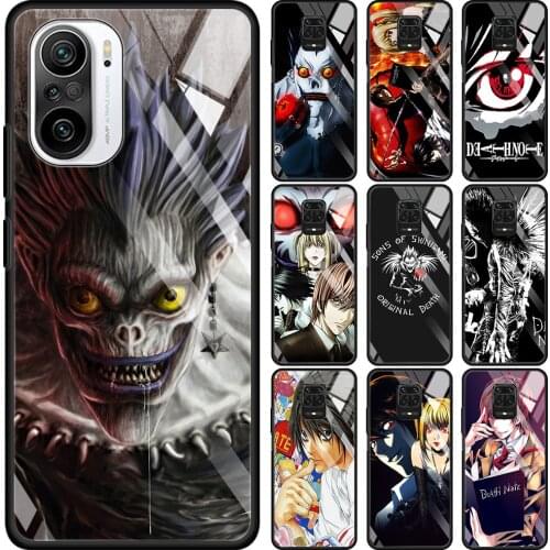 Transparent Glass Case For Redmi Note 9S 9 8 Pro 8T 7 9C 9S 6A 10 K40 K30 9T 8A Bumper Death Note L