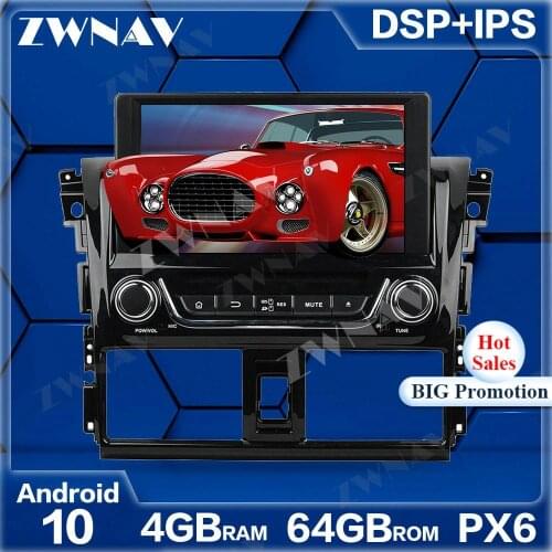 PX6 4GB+64GB Android 10.0 Car Multimedia Player For Toyota Yaris 2013-2015 GPS Navi Radio navi stereo IPS Touch screen head unit