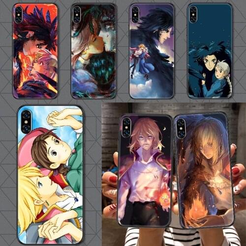 Anime Howls Moving Castle Phone Case Cover Hull For iphone 5 5s se 2 6 6s 7 8 12 mini plus X XS XR 11 PRO MAX black soft prime