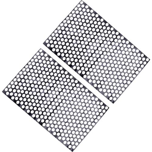 Universal 2Pcs 48 x 30cm Honeycomb Type Car Rear Tail Light Lamp Decal Stickers Styling Plastic Black