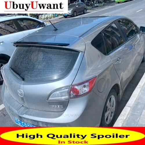Rear Roof Lip Spoiler For 2010 2011 2012 2013 2014 Mazda 3 Hatchback ABS Plastic Primer Color Car Tail Wing Spoiler Decoration