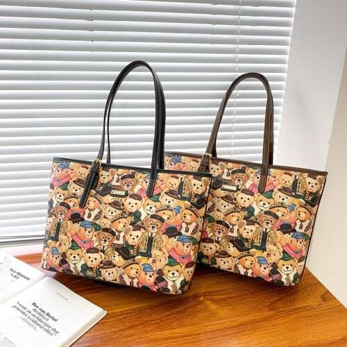 Pink Sugao 2021 Brand Tote New Summer Fashion Folding Women Handbag Ladies Casual Bear Luxury Shoulder Bag