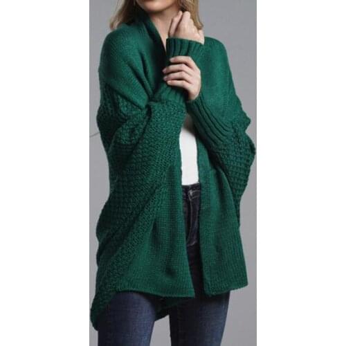One size Plus Size Womens Long Sleeve Knitted Cardigan 2021 New Casual Solid Sweater Sexy Back Lace Outwear Coat Jacket
