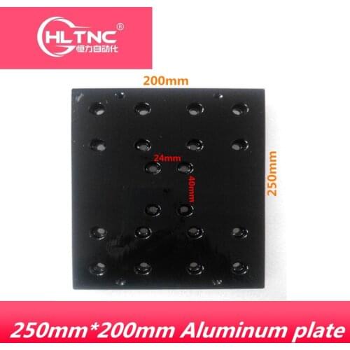 1 PCS Black Anodized CNC aluminum plate 250mm*200mm*12mm (DSG16H and SBR20UU)