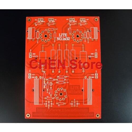 1PCS NEW LITE LS32 PCB board Front stage of electron tube Preamplifier Empty Board 6H30 Amplifi cation tube