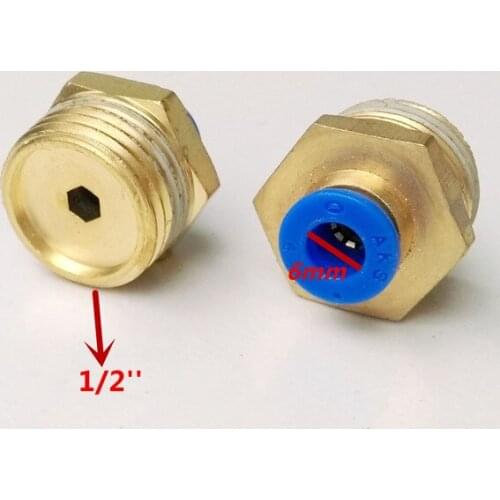 10pcs/lot 6mm Tube 1/2'' Thread Pneumatic Fitting Quick Joint Connector PC6-4