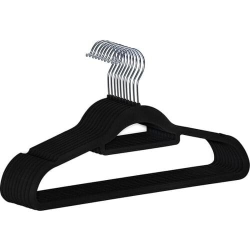 10 pieces Hangers for Clothes Colorful Velvet Clothes Hangers multi-function Clothes Hanger For Shirts Dress Flocking Hangers