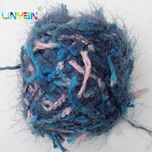 100g*3 pieces hand knitting coral fleece cheap thick yarn for knitting soft Dyeing mohair seaweed Crochet knitting tape yarn t49