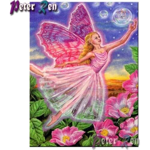 5d Butterfly Fairy Beauty Diamond Painting DIY full Square\Round Rhinestone Embroidery Mosaic pictures Handmade girl gift