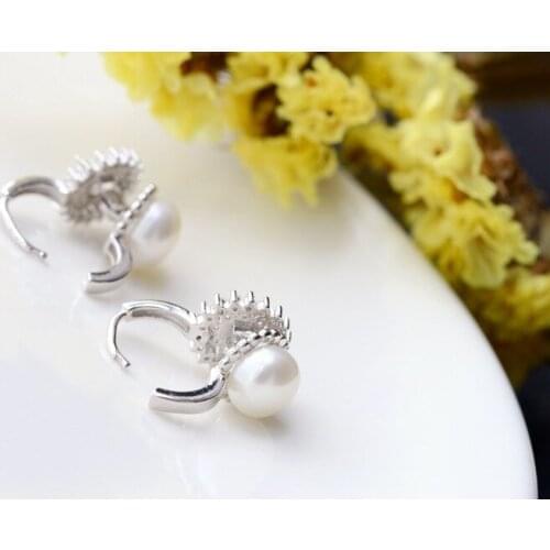 925 sterling silver earrings with natural freshwater pearls for women