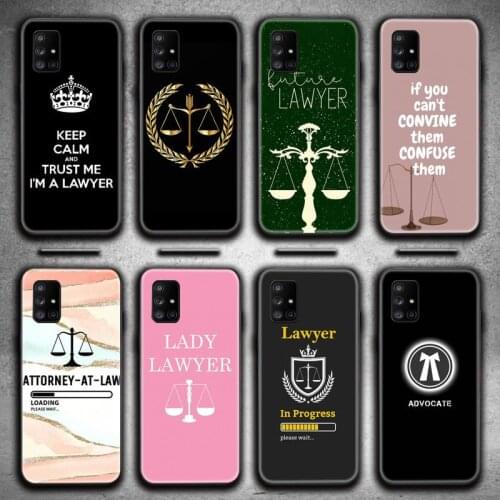 Law Student Lawyer Judge Accessories Phone Cases For Samsung Galaxy A21S A01 A11 A31 A81 A10 A20E A30 A40 A50 A70 A80 A71 A51 5G