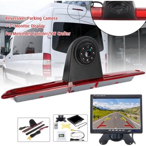Car CCD Rear View Camera IR LED Brake Light Parking Night Vision Dash Crafter