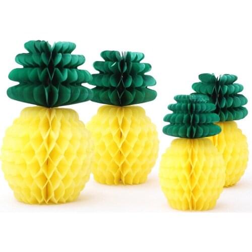 Pumpkin Hat Paper Honeycomb Hawaii Party Decoration Pineapple Strawberry Fruit Birthday Party Pendant Ceiling Wall Decoration