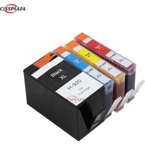 CISSPLAZA 4pcs compatible ink cartridge with chip for hp 920 XL officejet 6000 6500 6500A 7000 7500 7500A