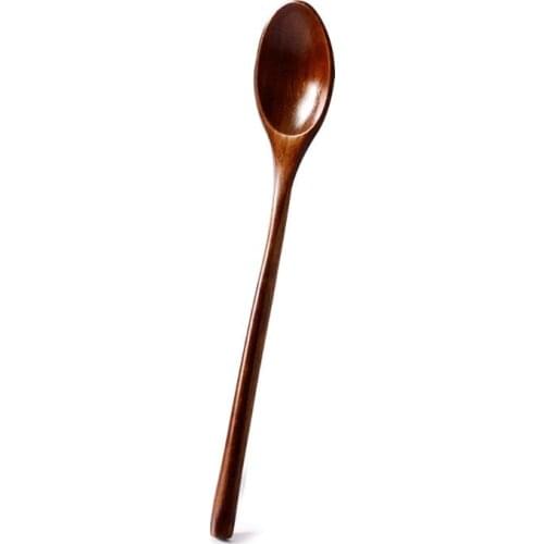 Wooden Spoons Long Handle Kitchen Cooking Mixing Food Spoon Dining Table Friendly Supplies