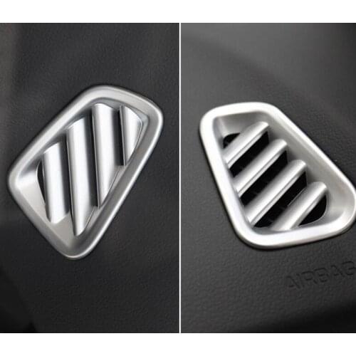 For Hyundai Tucson 2019 ABS Matte/Carbon fibre Car front Small air outlet Decoration Cover Trim Car Styling Accessories 2pcs