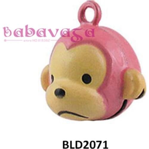Enamel Cute Monkey Cartoon Copper Bell Charms Pet Pendant Festival Party Decoration