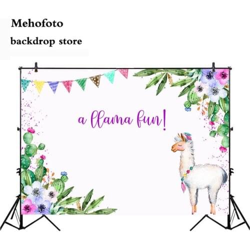 Llama backdrop for photography spring flower photo background party decoration supplies backdrops for photo studio 444