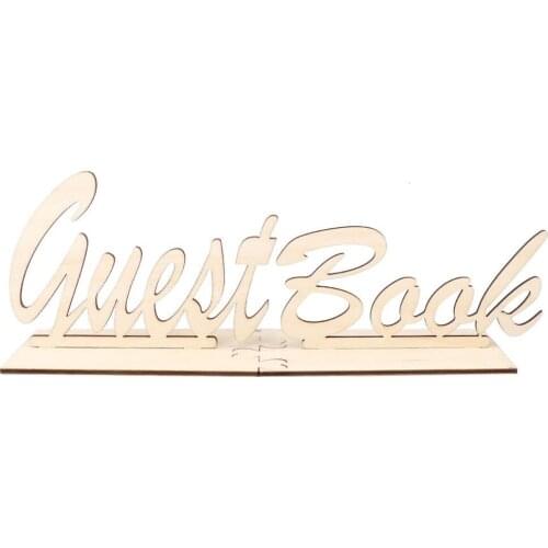 Guest Book Table Sign Wooden Freestanding Guestbook Sign Wedding Party Decoration