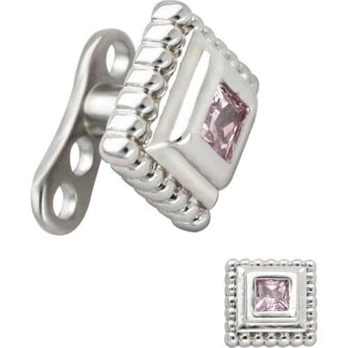 JHJT G23 Titanium Micro Dermal Anchor Top Set With Base Dermal Piercing Hide In Skin Dermal Rings Piercings Body Jewelry