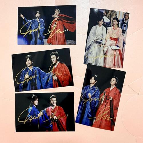 Chinese BL Drama Word Of Honor Wen Kexing Gong Jun Vocal Concert Signature Photo Zhou Zishu Zhang Zhehan Hand Signed Photo