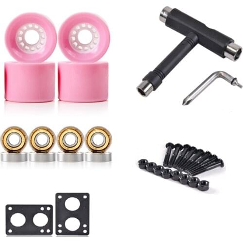 Size 78A 70X51mm Skateboard Wheels for Longboard Wheels with Bearings and Tools with 6mm Gasket 29mm Screw