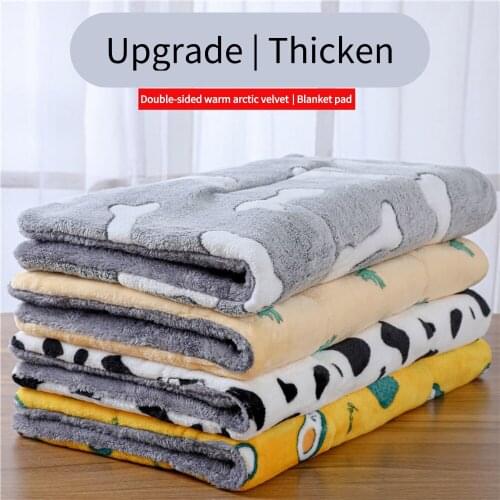 HiCoDo Pet Mats Soft Dog Sleeping Bed Thick Blanket Washable Cat Sofa Cotton Carpet Portable Supplies Warm Cushion Pro