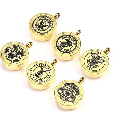 Soldier Pendant Commemorative Urn Ashes Necklace Cremation Army Navy Reserve Marine Corps Air Force Police Officer Aroma Jewelry