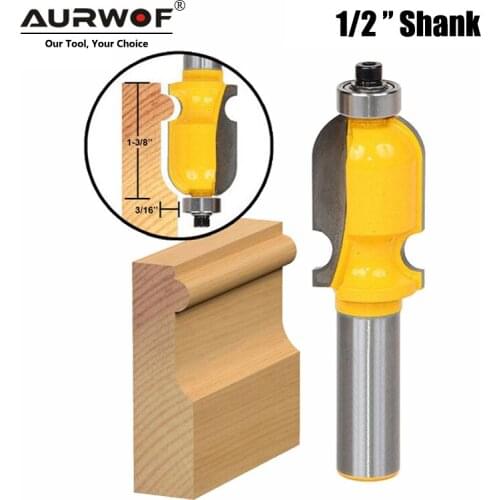LAVIE 1pc 12MM 1/2 Inch Shank Architectural Molding Line Router Bit Woodworking Milling Cutter for Wood Bit Face Mill Wood 03080
