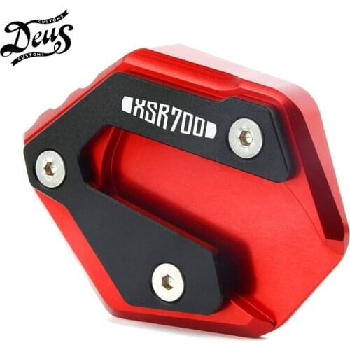 Top brands Foot enlarger Motorcycle CNC Kickstand Side Stand Extension Plate Pad FOR YAMAHA XSR 700 XSR700 2017 2018 2019 2020