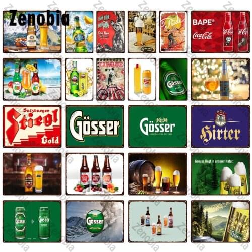Beer Metal Sign Plaque Metal Vintage Tin Sign Wall Decor for Pub Club Man Cave Bar Decoration Tin Plates Wall Stickers Poster