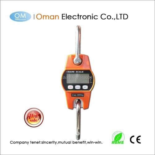 Mini 400kg weighing scale with white back light mini crane scale weighing scale 400kg hanging scale with large LCD display