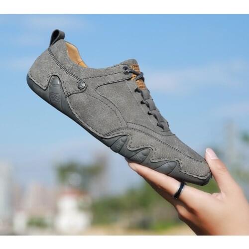 Men Sneakers Fashion Men Casual Shoes Leather Handmade Breathable Man Shoes Luxury Brand Mens Loafers Moccasins Big Size 47