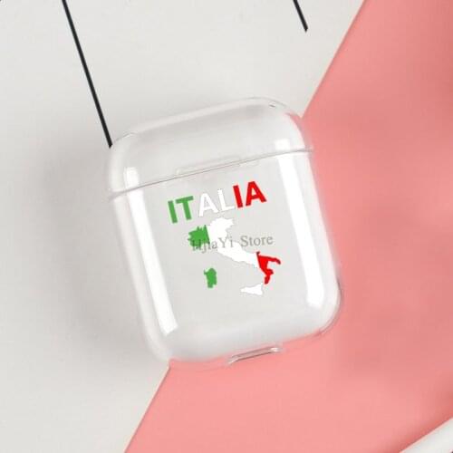 Italy Italia National Flag Soft TPU Case For Apple Airpods 1/2 Protective Cases Bluetooth Wireless Earphone Cover