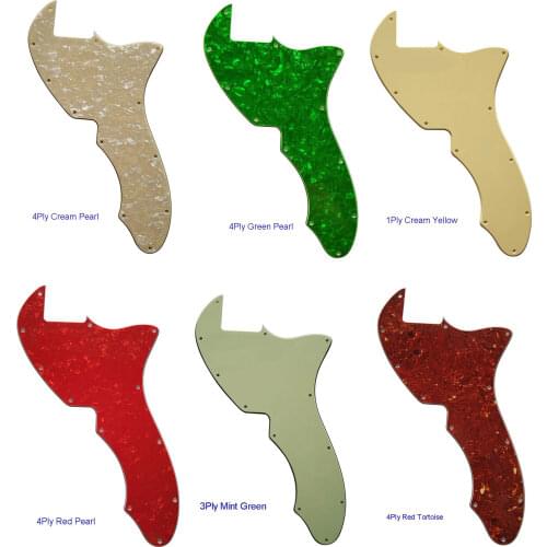 Pleroo Guitar Parts For 12 Hole Screws US Blank Tele 69 Thinline Guitar Pickguard Scratch Plate No Pickup And No Control Knob